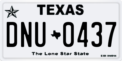 TX license plate DNU0437