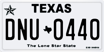 TX license plate DNU0440