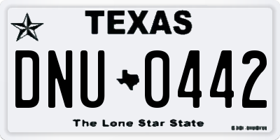 TX license plate DNU0442