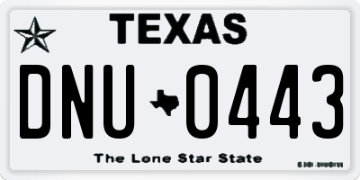 TX license plate DNU0443