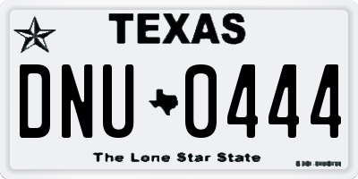 TX license plate DNU0444