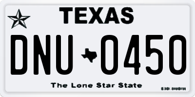 TX license plate DNU0450