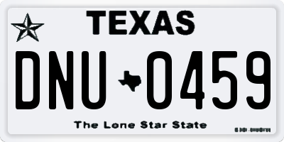 TX license plate DNU0459