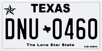 TX license plate DNU0460