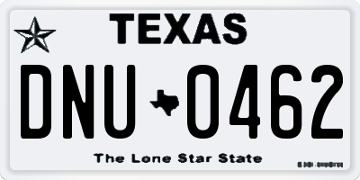 TX license plate DNU0462