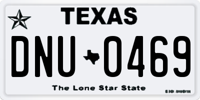 TX license plate DNU0469