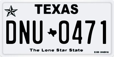 TX license plate DNU0471