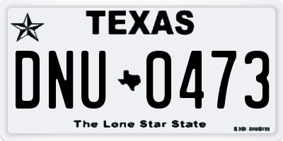 TX license plate DNU0473