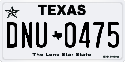 TX license plate DNU0475