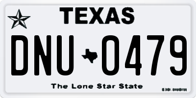 TX license plate DNU0479