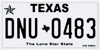 TX license plate DNU0483