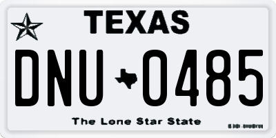 TX license plate DNU0485