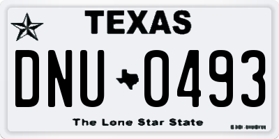TX license plate DNU0493