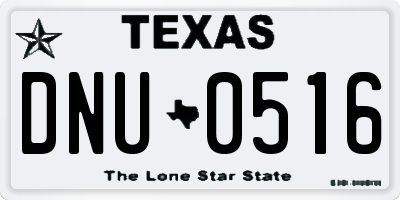 TX license plate DNU0516
