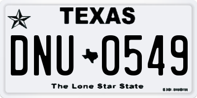TX license plate DNU0549