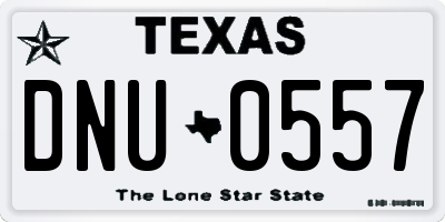 TX license plate DNU0557