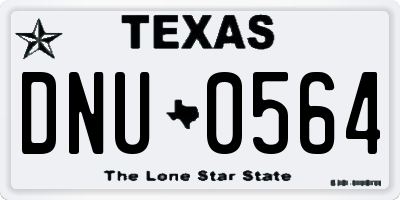 TX license plate DNU0564