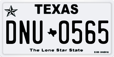 TX license plate DNU0565