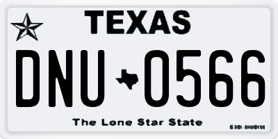 TX license plate DNU0566