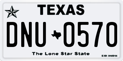TX license plate DNU0570