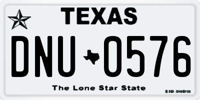 TX license plate DNU0576
