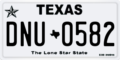 TX license plate DNU0582