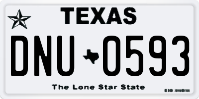 TX license plate DNU0593
