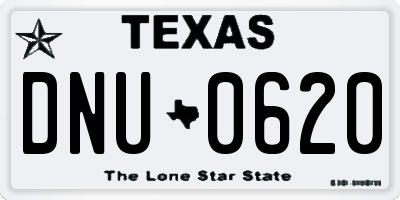 TX license plate DNU0620