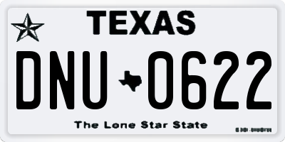 TX license plate DNU0622