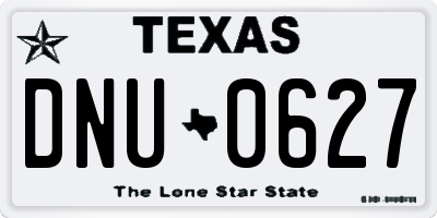 TX license plate DNU0627