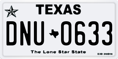TX license plate DNU0633