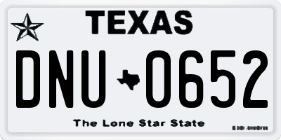TX license plate DNU0652