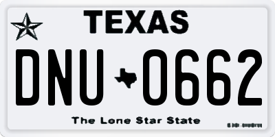 TX license plate DNU0662