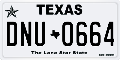 TX license plate DNU0664