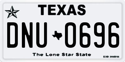 TX license plate DNU0696