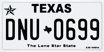 TX license plate DNU0699