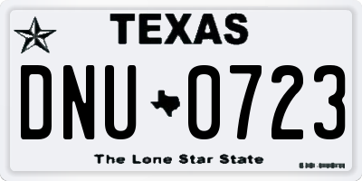 TX license plate DNU0723