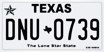 TX license plate DNU0739