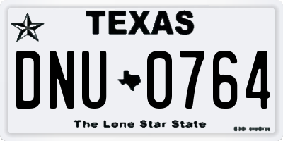 TX license plate DNU0764