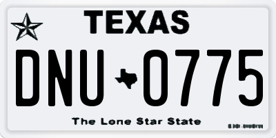 TX license plate DNU0775