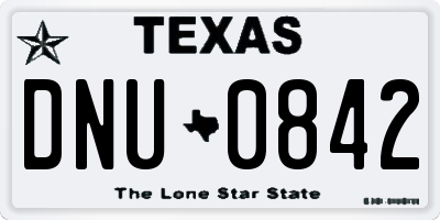 TX license plate DNU0842