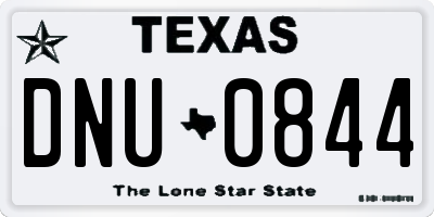 TX license plate DNU0844