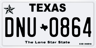 TX license plate DNU0864