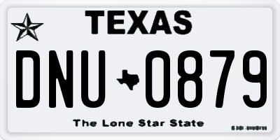 TX license plate DNU0879