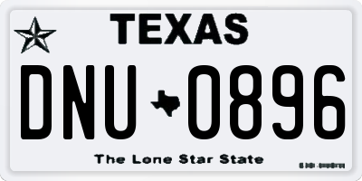 TX license plate DNU0896