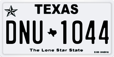 TX license plate DNU1044