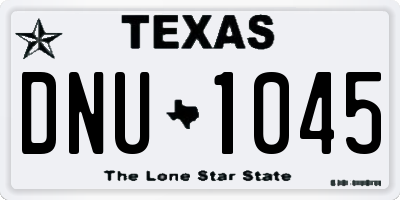TX license plate DNU1045