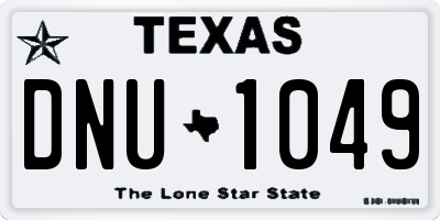 TX license plate DNU1049