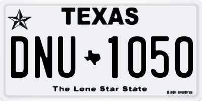 TX license plate DNU1050