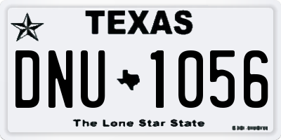TX license plate DNU1056